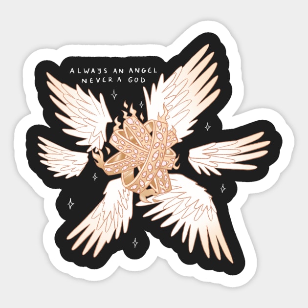 Boygenius Not Strong Enough Angel Sticker by novembersgirl